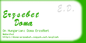 erzsebet doma business card